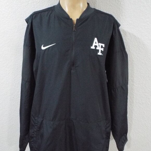 Nike Men's Storm Fit Quarter Zip Charcoal Gray Windbreaker Airforce Academy XL - Picture 2 of 9